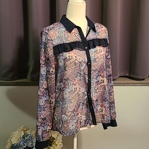 Smash! NWT Button Down Floral Blouse - Size Small